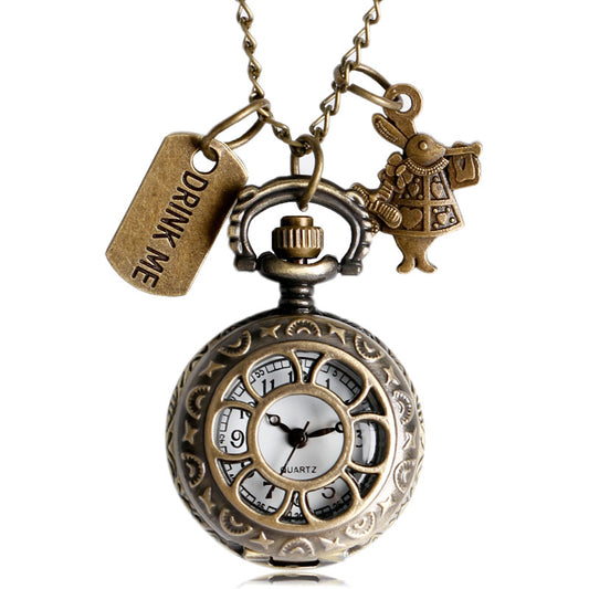 Vintage Alice Openwork Petal Pocket Watch