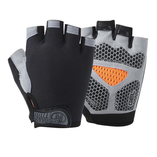 Guantes de fitness, guantes deportivos de medio dedo, ciclismo, levantamiento de pesas, peso muerto, guantes deportivos, equipo de protección deportiva al por mayor