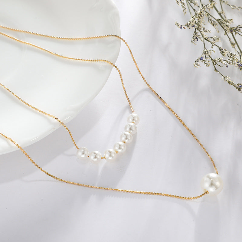 Necklaces Fashion Jewelry Double Pearl Necklace