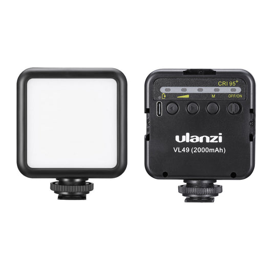 Mini luz fotográfica LED com bateria de lítio embutida