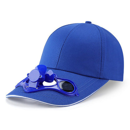 Solar Powered Fan Hat Summer Outdoor Sport Hats Sun Protection Cap With Solar Cool Fan Bicycling Climbing Baseball Cap