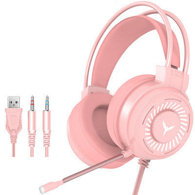 Auriculares para juegos King G60, auriculares para juegos con cable de 7,1 canales, auriculares para ordenador portátil y de escritorio para comer pollo