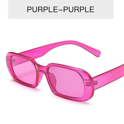 Retro Small Frame Sunglasses, Colorful Fashion Sunglasses