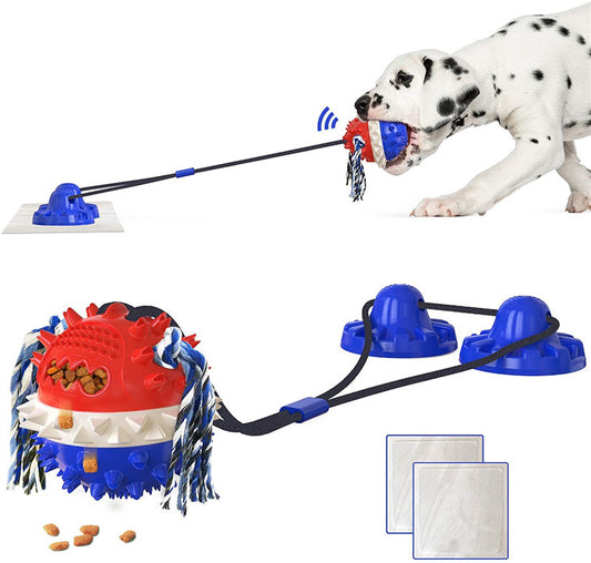 Juguete masticable agresivo para perros, juguete interactivo para perros grandes, juguete indestructible con ventosa para masticar agresivos