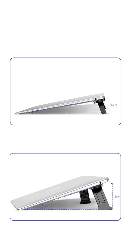 Base de suporte dobrável para laptop, antiderrapante, suporte para notebook portátil, suporte de resfriamento