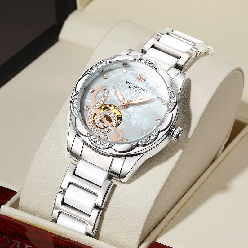 New Designer Mechanical Watches Women Luxury Ceramic Watch