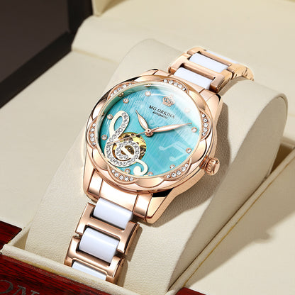 New Designer Mechanical Watches Women Luxury Ceramic Watch