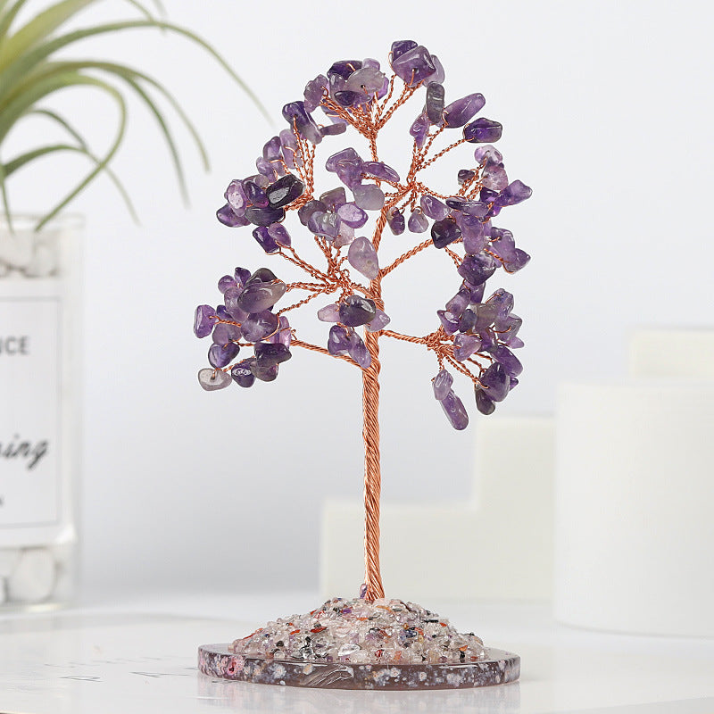 Natural Citrine Amethyst Lucky Tree Fortune Tree Tree of Life