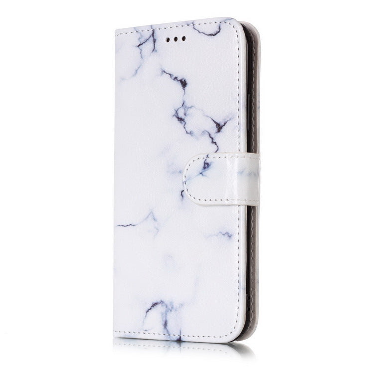 Funda tipo billetera con tapa de mármol para iPhone