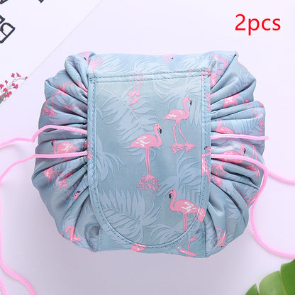 Small  Lazy Drawstring Cosmetic Bag Portable