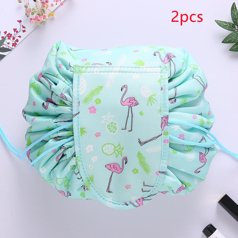 Small  Lazy Drawstring Cosmetic Bag Portable