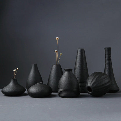 Creative Black Ceramic Small Vase