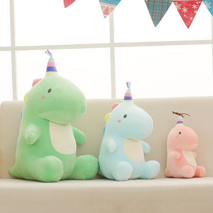 Dinosaur Plush Toys Cartoon Dinosaur Stuffed Animal Dolls Soft Down Cotton Dino Pillow