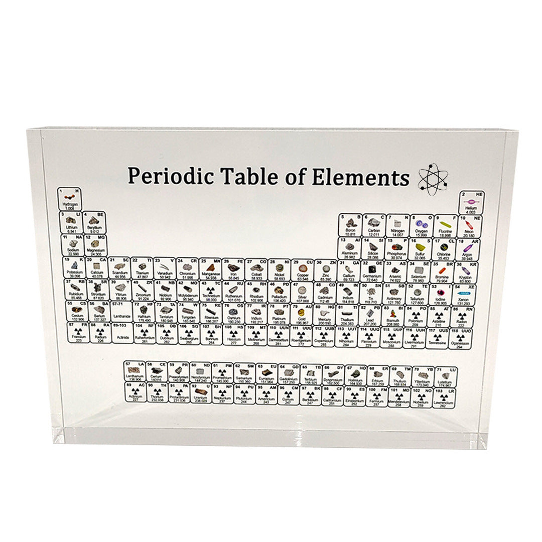 Acrylic Chemical Element Periodic Table Learning Display Card Crystal Element Periodic Table Crafts