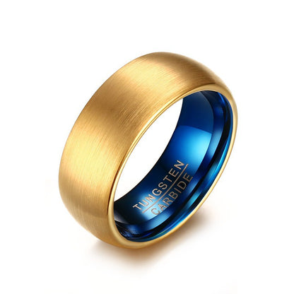 Tungsten steel 8MM brushed ring