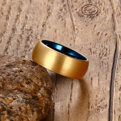 Tungsten steel 8MM brushed ring