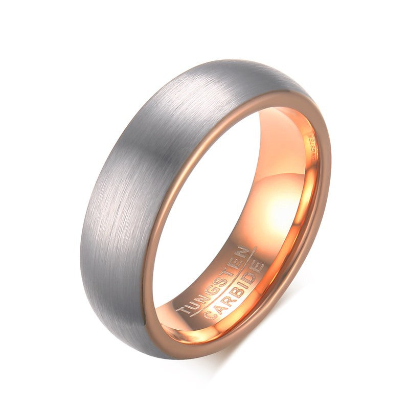 Tungsten steel 8MM brushed ring