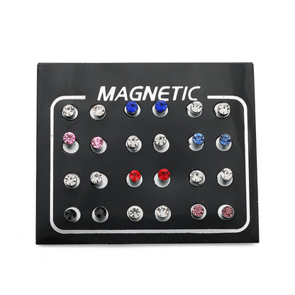 Non-Pierced Magnet Magnet Stud Earrings