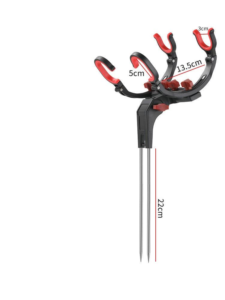 Suporte de vara de pesca ajustável de 360 ​​graus, suporte dobrável de pesca universal, suporte de vara de peixe acessórios de pesca