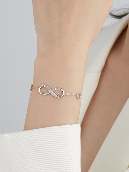 Pulsera Infinita de Plata de Ley