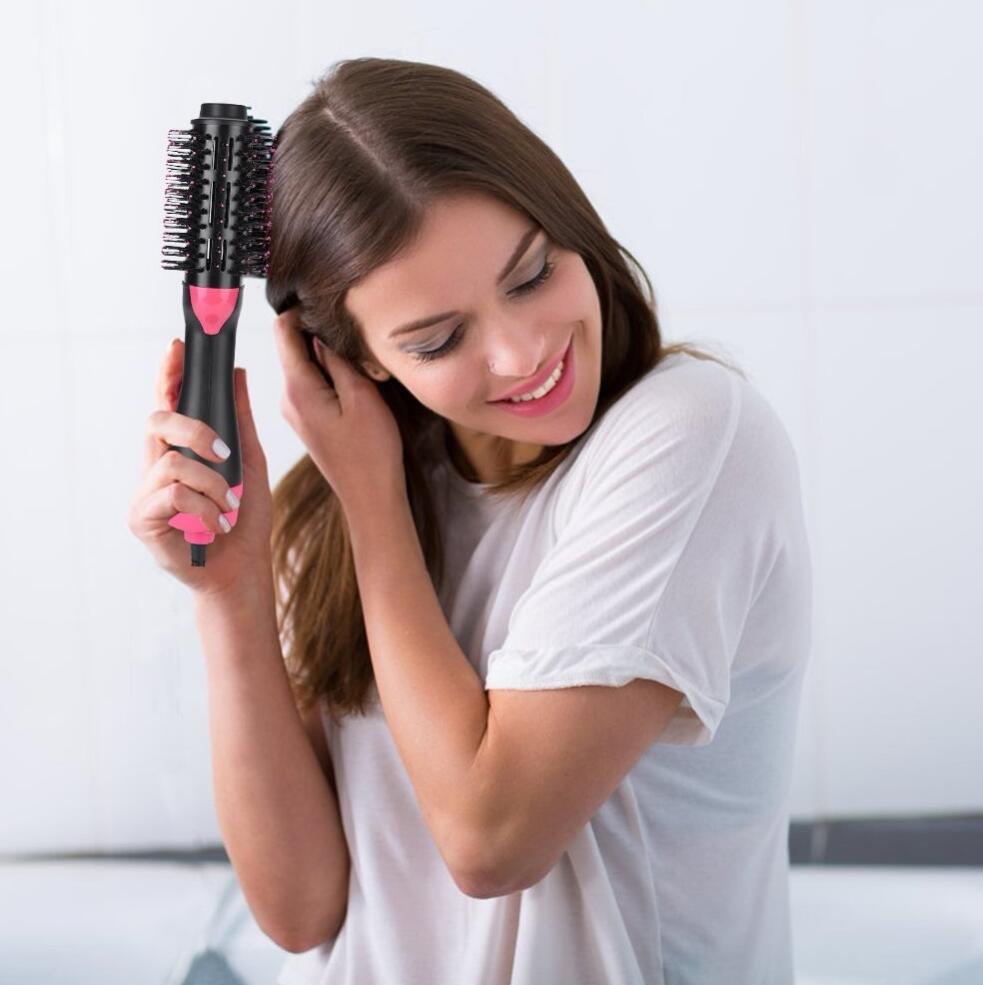 Secador de cabelo elétrico de uma etapa pente multifuncional alisador de cabelo ondulação 