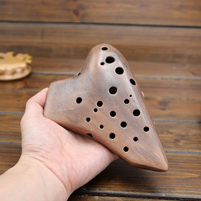 AC Ocarina three tube midrange C tuning tube smoked Ocarina