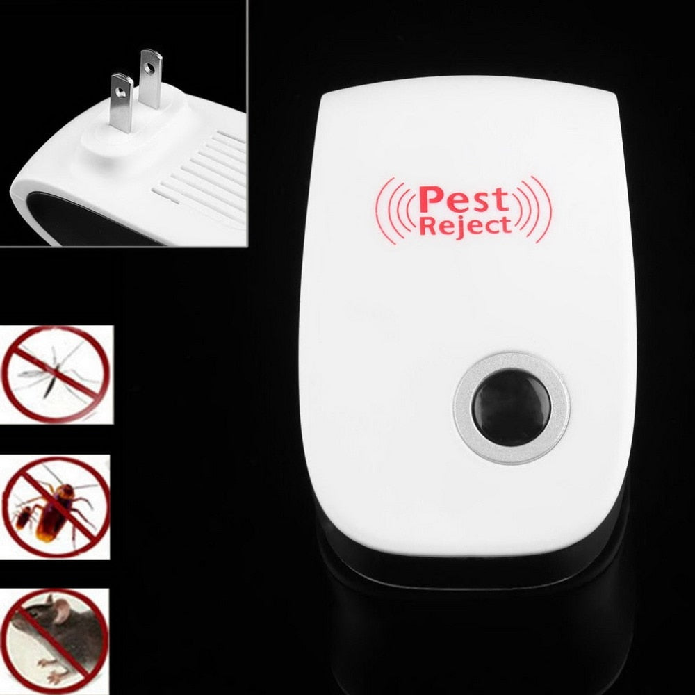 Eletrônico ultrassônico saudável recarregável anti mosquito inseto pragas rejeitar repelente de mouse prático casa plug