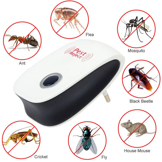 Eletrônico ultrassônico saudável recarregável anti mosquito inseto pragas rejeitar repelente de mouse prático casa plug