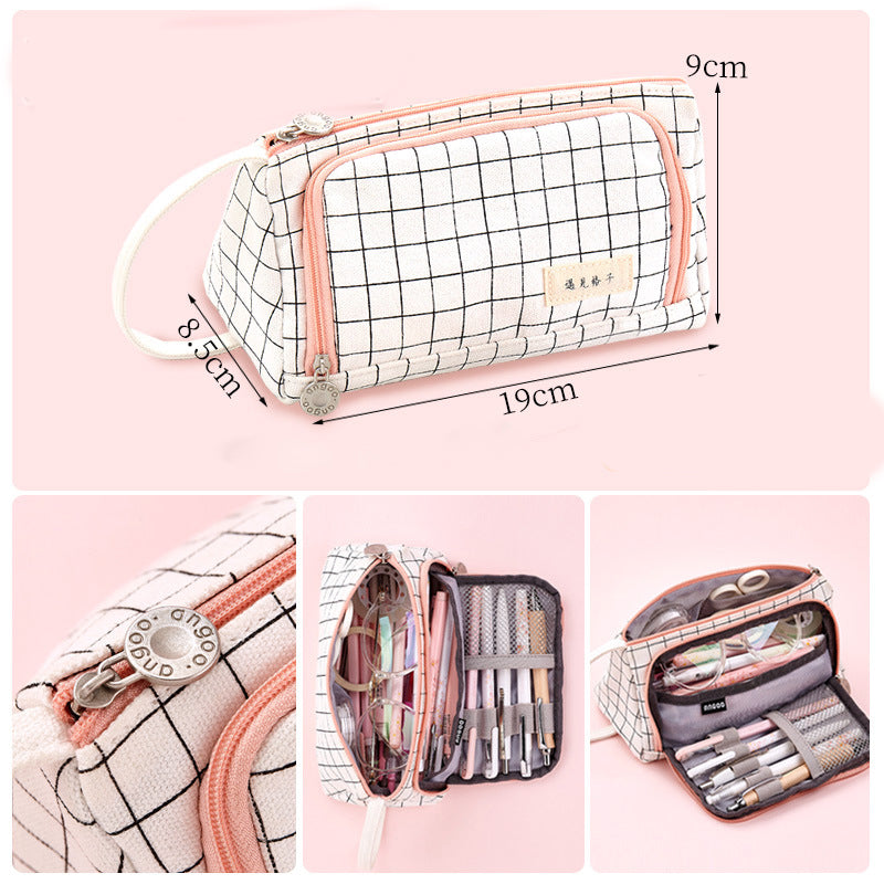 Canvas stationery pencil case