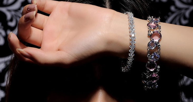 Pulsera brillante de plata de ley S925