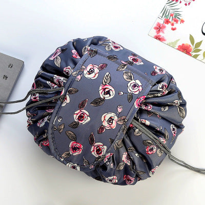 Portable waterproof drawstring cosmetic bag