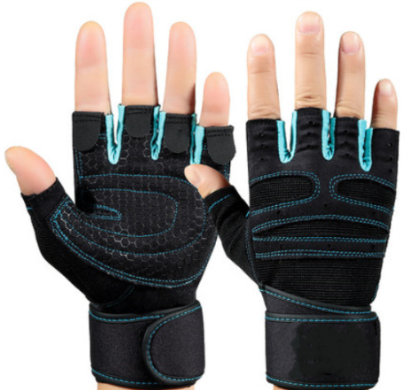 Guantes de gimnasio de medio dedo.