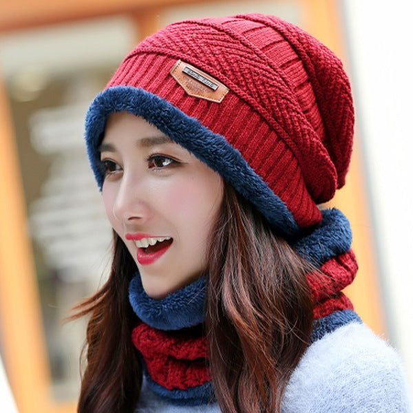 Knit Hat Winter Thick Cap Head Warmer