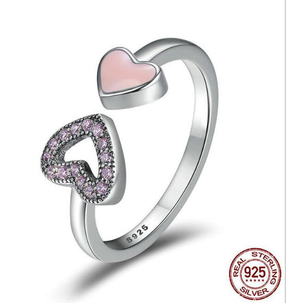 925 Sterling Silver Heart to Heart