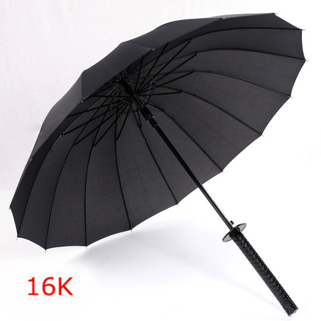 Black Straight Pole Creative Automatic Sun Umbrella