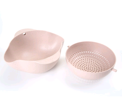 Plastic Rice Fruit Bowl Washing Rice Sieve Basin Washing Basket