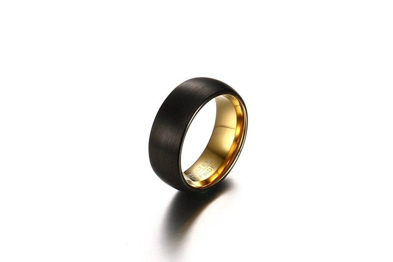 Tungsten steel 8MM brushed ring