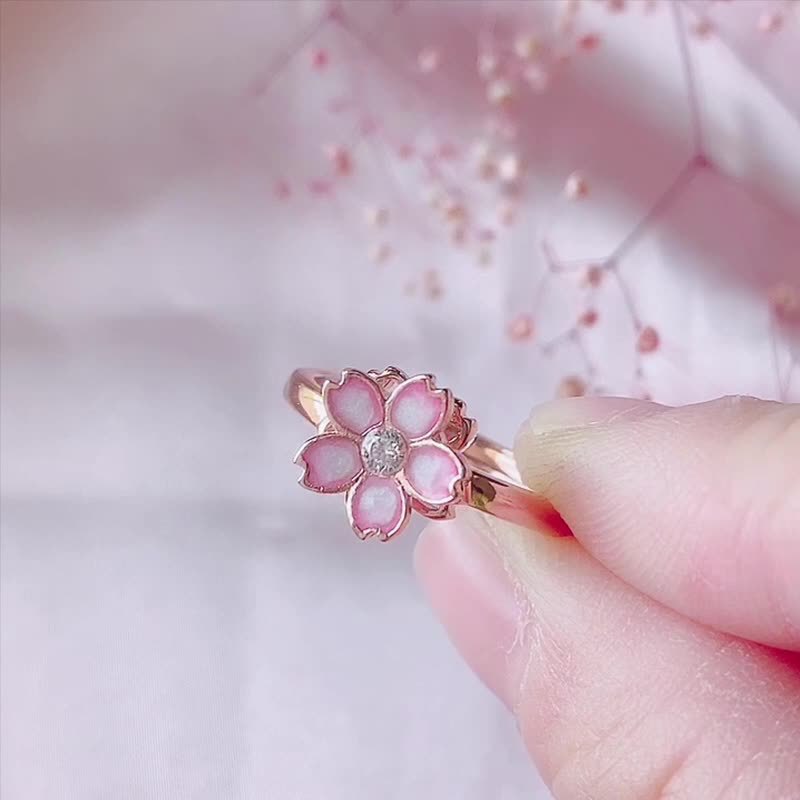 Cherry Blossom Rotatable Ring, Sweet Rings