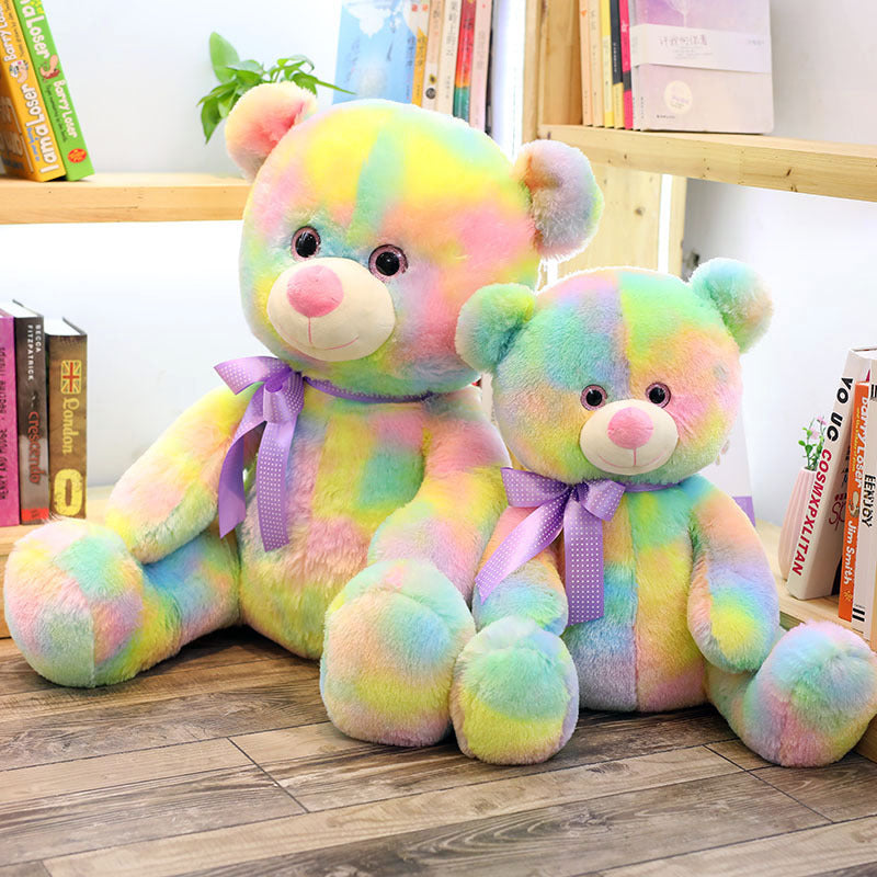 Colorful teddy bear plush toy