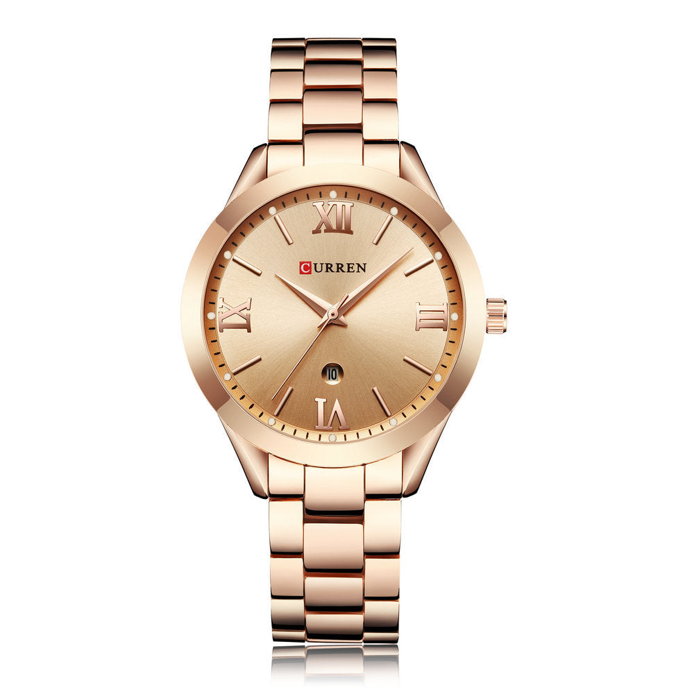 Rose Gold Ladies Watch, Women Quartz Watch, Female Wrist Watch