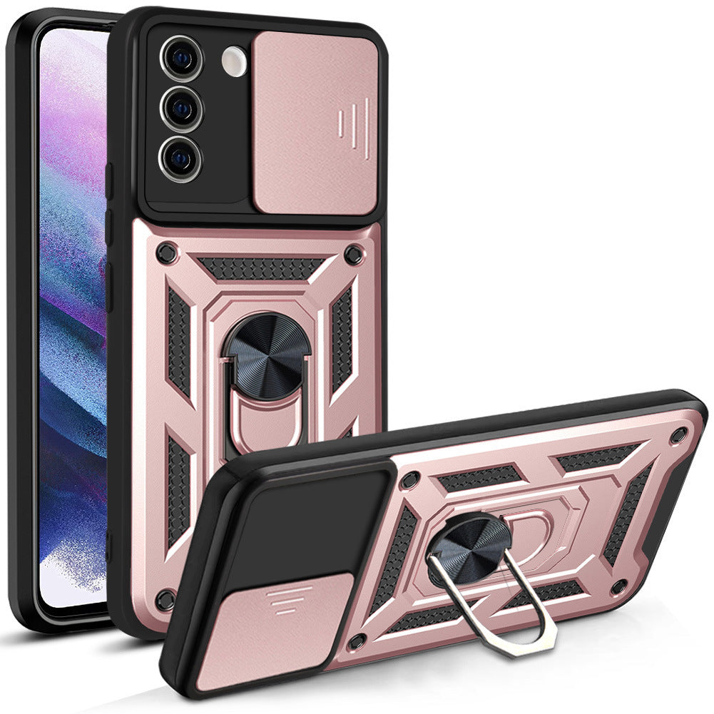 Funda protectora para teléfono con soporte de anillo magnético