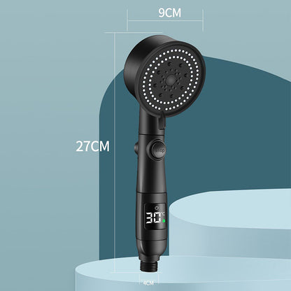 38 Degrees Water Stop Temperature Display Digital Display Shower Head