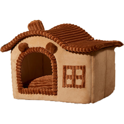 Winter Warm House Villa  Pet Bed