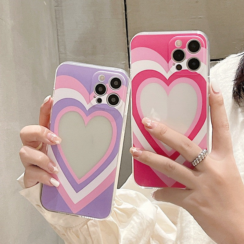 Photo Colour Pattern Love High Transparent TPU All-inclusive Soft Shell