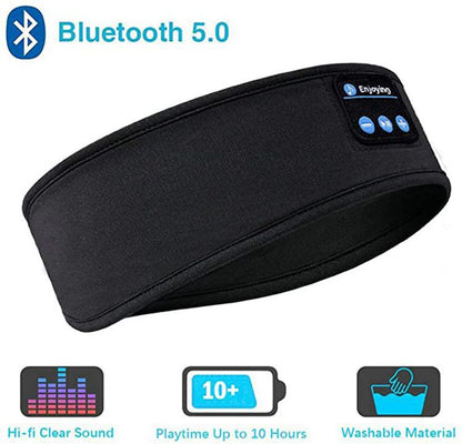 Sem fio bluetooth dormir fones de ouvido bandana fina macia elástica confortável música fones de ouvido máscara de olho para lado sleeper esportes