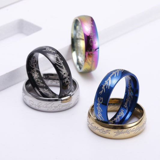 Titanium Steel Ring Men's Ring