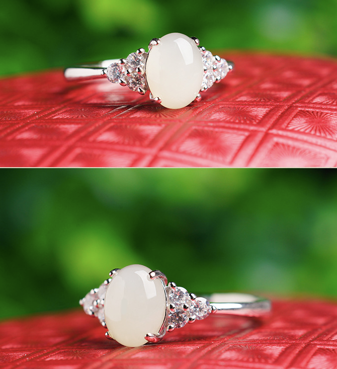 Adjustable Moonstone Jade Ring