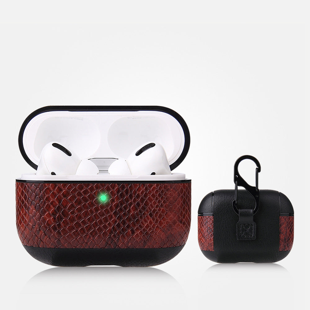 Funda de cuero para auriculares Airpods Pro