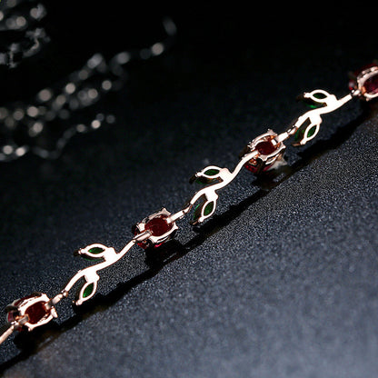 Pulsera de mujer de cristal plateado