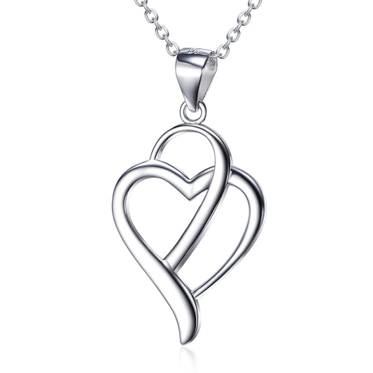 Heart Shape Pendant 925 Silver Necklace